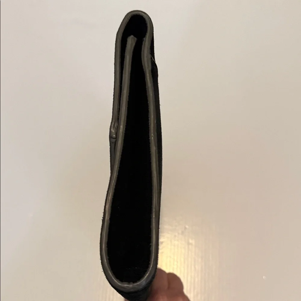 BCBGMaxAzria Black Clutch with Silver Accents